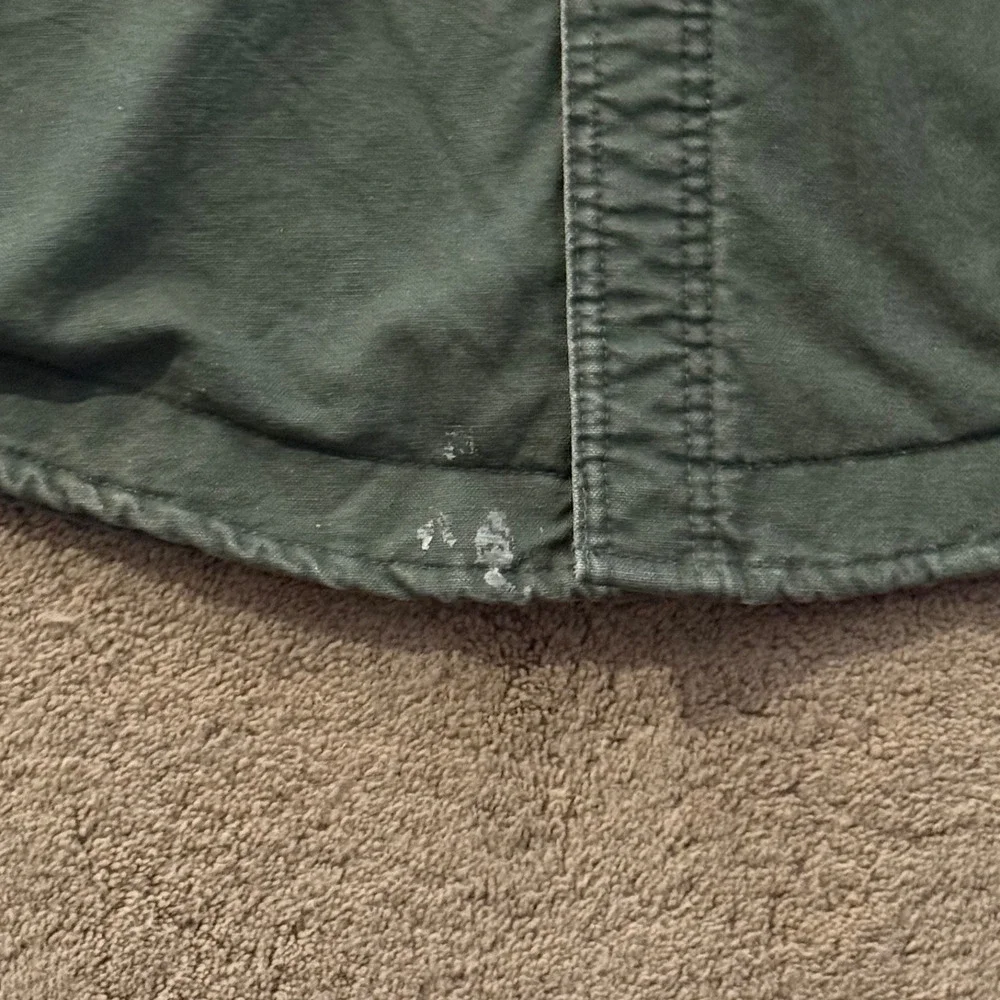 Moose Creek Jacket Large Olive Green Canvas White Sherpa Lined Coat Outdoor